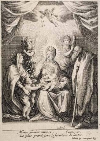 Devotions of the Infant Saint John (Les Homages du Petit St. Jean), plate 3 (of 8) from untitled mid-17th century series assembled by Israel Henriet for Alphonse de Ram