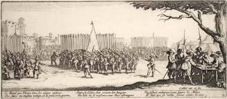 L'Enrôlement des Troupes (The Recruitment of Troops), plate 2 from the series "Les Grandes Misères de la Guerre" (The Large Miseries of War)