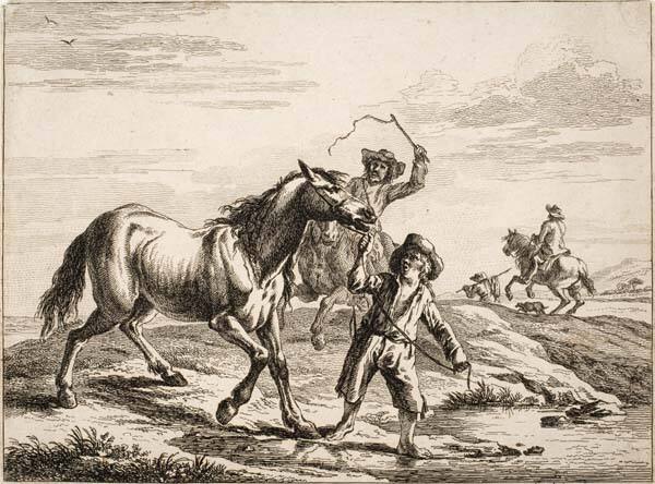Men leading a Horse to Water