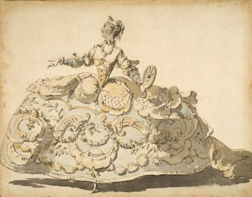 Lady with Elaborate Crinoline