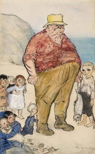 Old Man with Children at the Shore