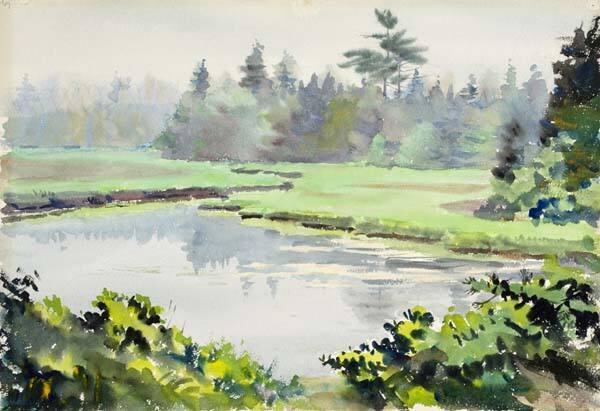 Untitled (Spring Landscape with Pond)