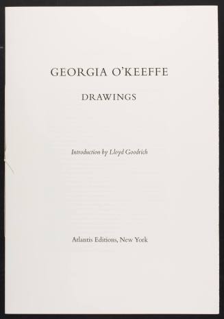 Text pages, from the portfolio "Georgia O'Keeffe Drawings"
