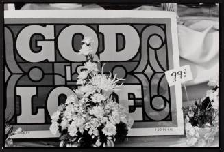 Shop window, God is Love/ 99 cents, Boston, Mass.