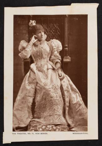 Sarah Bernhardt as the Queen of Spain in ‘Ruy Blas’ by Victor Hugo, from The Theatre, No. 11, New Series.