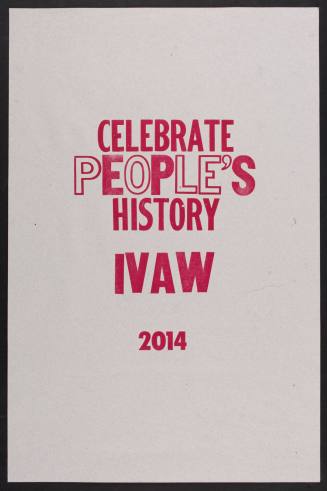 Title page, from the portfolio "Celebrate People's History: Iraq Veterans Against the War - Ten Years of Fighting for Peace and Justice"