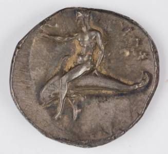 Coin of Terentum: Taras riding dolphin/Figure riding horse