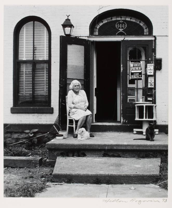 Woman, doorway, dog, from the series "Lower West Side"