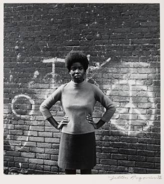 Woman, peace sign, from the series "Lower West Side"