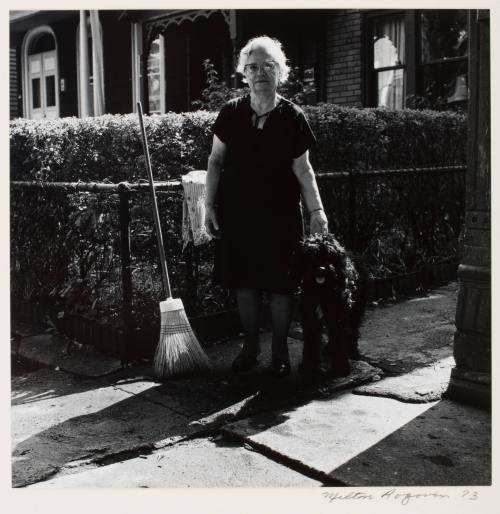 Woman, dog, broom, from the series "Lower West Side"