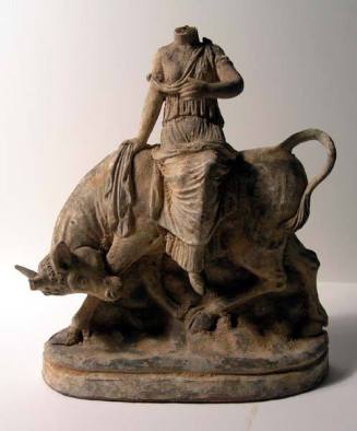 Tanagra figurine of Nike seated on a bull