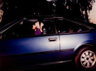 Woman Travelling 61 mph on Highway #101 near Santa Barbara CA at 4:39 p.m. Sometime in March 1990, from the series "Vector Portraits"