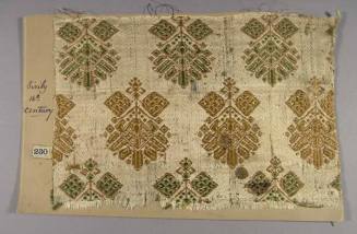 Green and gold patterns on cream, small