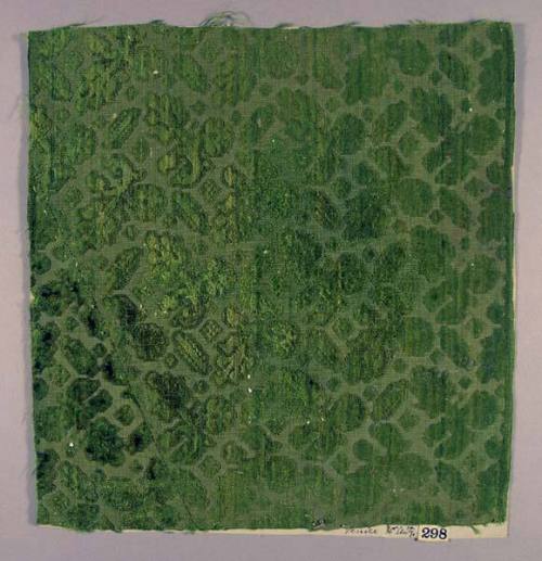 Green velvet, rounded corner piece