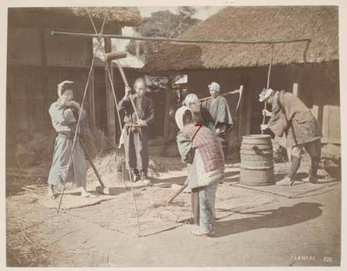 Farmers (Threshing Grain)