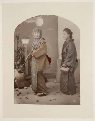 Women in Outdoor Costume with Lantern