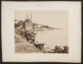 The Great Mosque of the Aurangzebe and Adjoining Ghats, Benares, from "Travel Album"