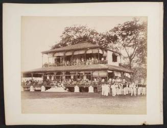 Cricket Pavilion on New Year's Day, Singapore, from "Travel Album"