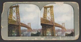 The New Williamsburg Suspension Bridge, New York and Brooklyn