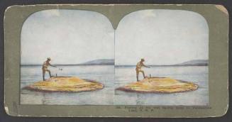 Fishing at the Hot Spring Cone in Yellowstone Lake