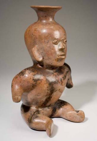 Vessel in the form of a seated hunchback