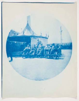 Men in Uniform Sitting in Wheeled Chairs Outside a Tent, from the series of the Chicago World's Fair, 1893