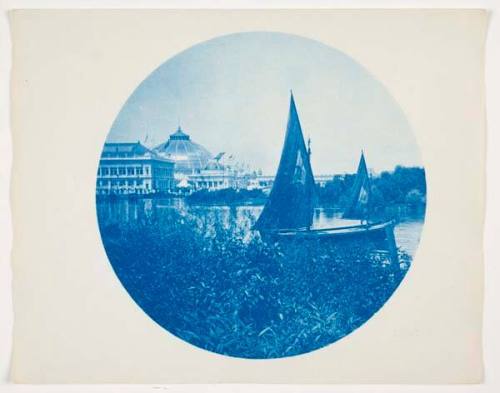 Sailboat in front of the Horticulture Building, from the series of the Chicago World's Fair, 1893