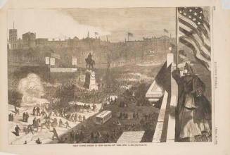 Great Sumter Meeting in Union Square, New York, April 11, 1863, published in "Harper's Weekly," April 25, 1863, p. 260