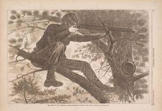 The Army of the Potomac--A Sharp-shooter on Picket Duty, published in "Harper's Weekly," November 15, 1862, p. 724