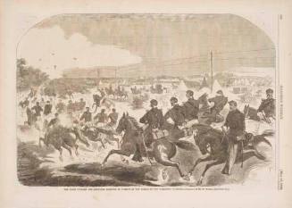 The Union Cavalry and Artillery Starting in Pursuit of the Rebels Up the Yorktown Turnpike, published in "Harper's Weekly," May 17, 1862, p. 308