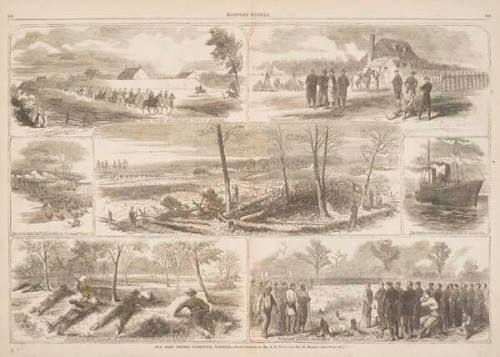 Our Army Before Yorktown, Virginia, published in "Harper's Weekly," May 3, 1862, pp. 280-281