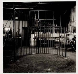 Nancy Holt's "Wild Spot" during fabrication, from the series "Nancy Holt Sitework"