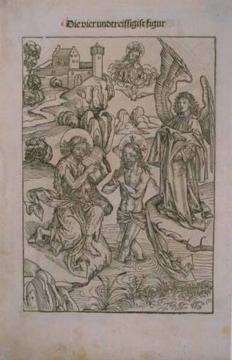 Baptism (detached folio from Schatzbehalter der wahren Reichtumer des Heils by Stephan Fridolin)