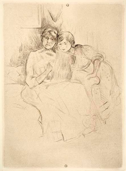 Berthe Morisot Dessinant, Avec Sa Fille