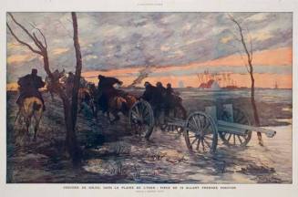 Coucher de soleil dans la plaine d'Yser (Sunset on the Plain of the Yser River), published in "L'illustration"