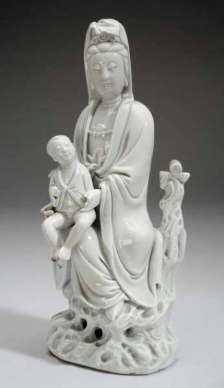 Dehua ware figure of Guan Yin with child