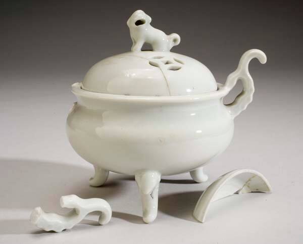 Small Blanc-de-Chine Covered Censer