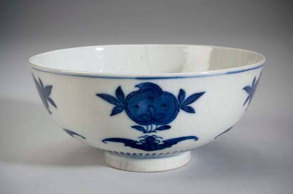 Soft-paste blue-and-white bowl