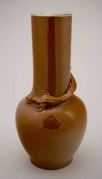 Brown Vase with Dragon