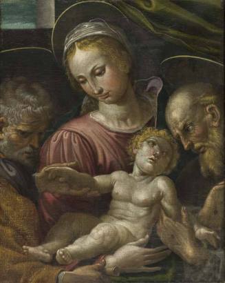 Madonna and Child and with Two Male Saints