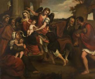 The Two Holy Families with Saint Roch (or James), Tobias and Raphael, and a Shepherd