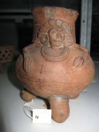 Mixtec Rattlefooted Tripod with Applied Figures