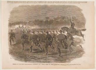 Charge of the first Massachusetts Regiment on a Rebel Rifle Pit Near Yorktown - Sketched by Mr. W. Homer, published in "Harper's Weekly," May 17, 1862