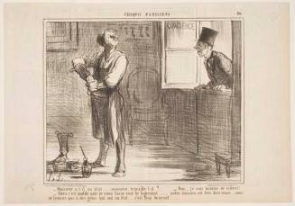 Monsieur a-t-il un état? (Has Monsieur a profession?), from the series "Croquis parisiens" (Parisian sketches), published in "Le Charivari," February 14, 1857