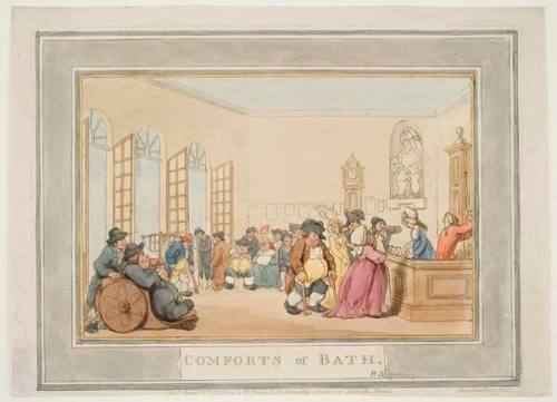 The Pump Room, plate 3 from the series "The Comforts of Bath"