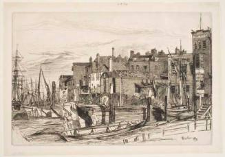 Thames Police ("Wapping Wharf"), from "A Series of Sixteen Etchings of Scenes on the Thames"