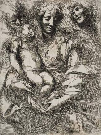 Madonna and Child with two accompanying figures