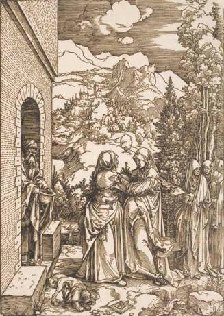 The Visitation, plate 9 of 20 from the series "The Life of the Virgin"