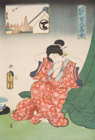 Ehon Waka Murasaki, from the series "Famous Places in Edo Compared with One Hundred Beautiful Women" (Edo meisho hyakunin bijo)