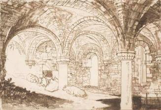 Crypt of Kirkstall Abbey, from the series "Liber Studiorum"